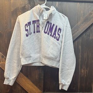 Gray St. Thomas Cropped Sweatshirt